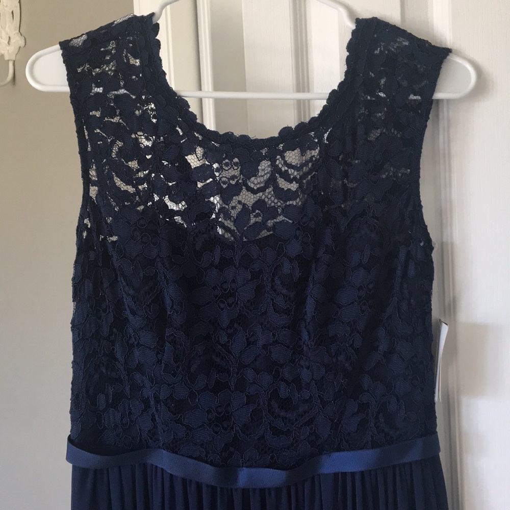 navy blue braids maid dress